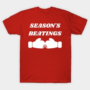 Season's Beatings Christmas Boxing Joke T-Shirt